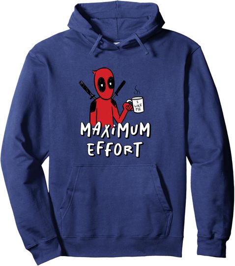 Discover Marvel Studios Deadpool & Wolverine Maximum Effort Coffee Pullover Hoodie