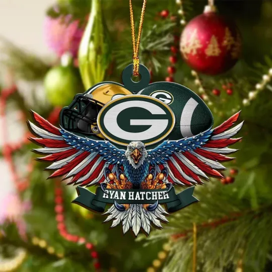 Discover Personalized Green Bay Team Football Packerss Eagle Sport Ornament, Gift For Fan