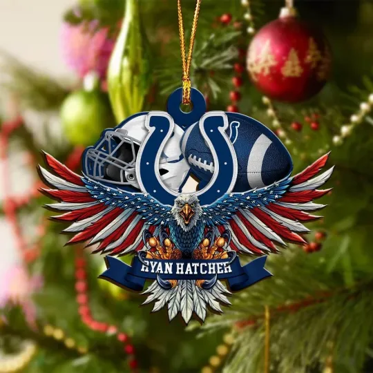 Discover Personalized Indianapolis Team Football Coltss Eagle Sport Ornament,Gift For Fan