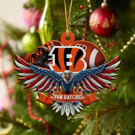 Discover Personalized Cincinnati Team Football Bengalss Eagle Sport Ornament,Gift For Fan