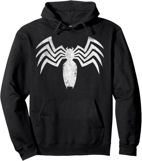 Marvel Comics Classic Graphic Distressed Claw Venom Logo Pullover Hoodie, Gift For Fan