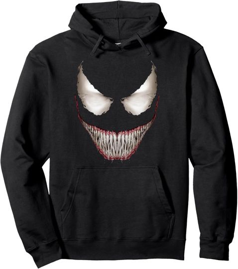 Marvel Halloween Venom Big Face Grin Costume Pullover Hoodie, Gift For Fan
