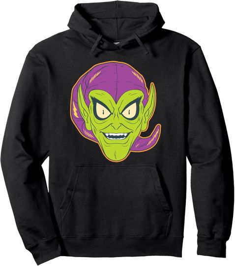 Marvel Green Goblin Halloween Retro Vintage Mask Costume Pullover Hoodie, Gift For Fan