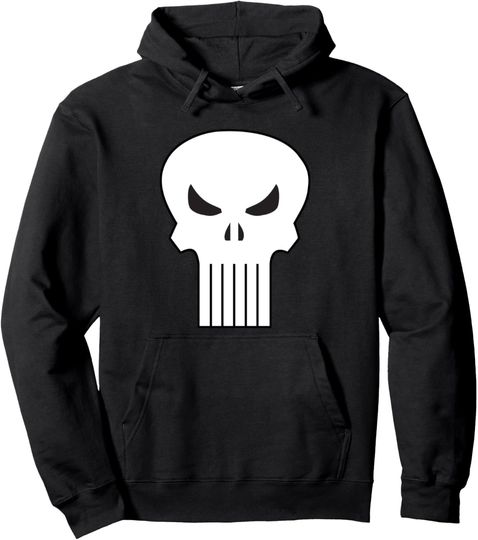 Marvel Punisher Classic Comics Skull Vintage Chest Logo Pullover Hoodie, Gift For Fan