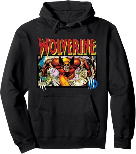 Marvel X-Men Retro Wolverine 90s Pullover Hoodie, Gift For Fan