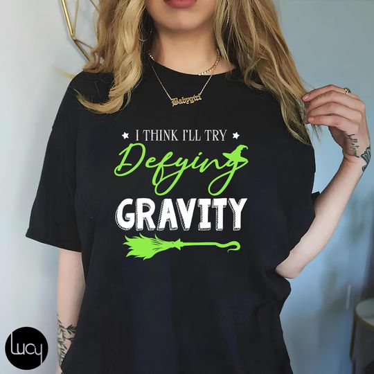 Discover Defying Gravity Wicked The Musical Vintage T-Shirt, Musical Wicked Shirt, Wicked Shirt, Halloween Shirt, Witch Shirt, Stephen Schwartz
