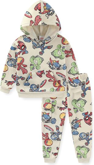 Discover Marvel Avengers Boys Pullover Hoodie and Pants Set for Toddler and Big Kids