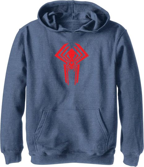 Marvel Boy's Spider-Man: Across the Spider-Verse Spider-Man 2099 Logo Pull Over Hoodie
