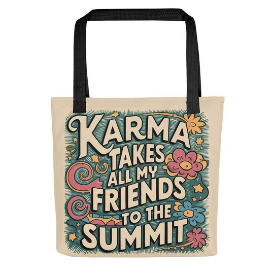 Discover Taylorr Swifts 1989 Tote Bag: Karma Takes All My Friends