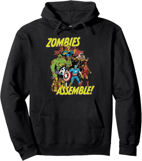 Discover Marvel Zombies Super Hero Zombies Assemble Halloween Pullover Hoodie