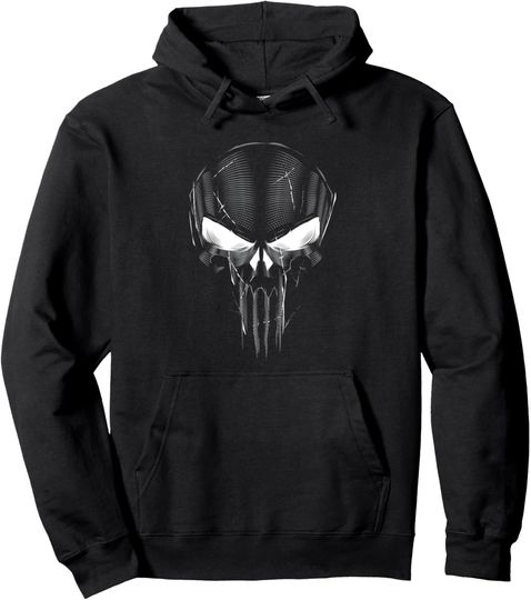 Marvel The Punisher Skull Glowing Eyes Pullover Hoodie, Gift For Fan