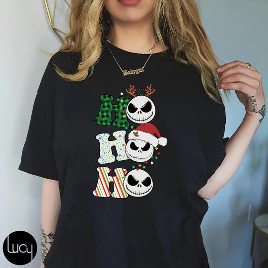 Discover Skellington Christmas Vintage T-Shirt, Funny Christmas T-Shirt, Holiday Graphic Tee