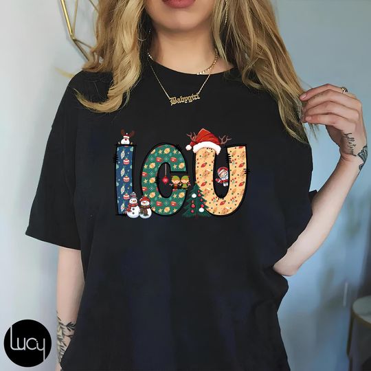 Discover Intensive Care Unit Vintage T-Shirt, Christmas Nurse Shirt, Funny Nurse Tee, Nurselife T-Shirt