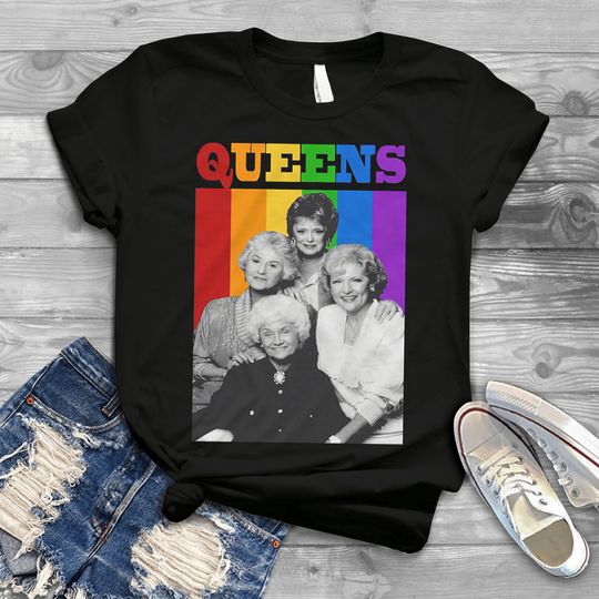 Discover Stay Golden Queens LGBT Vintage T-Shirt