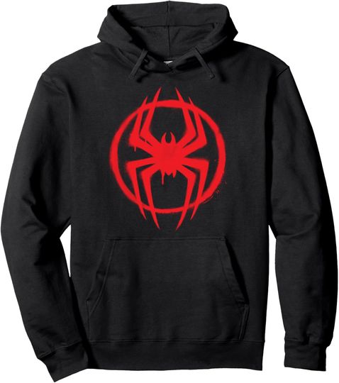 Discover Marvel Spider-Man Across The Spider-Verse Part 1 Miles Logo Pullover Hoodie