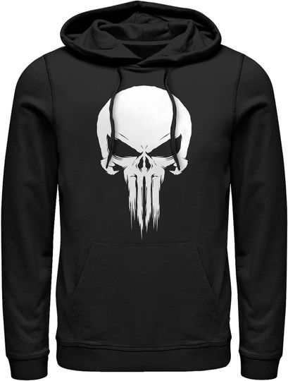 Men's Marvel Original Punisher Painted Chest Logo Pull Over Hoodie, Gift For Fan