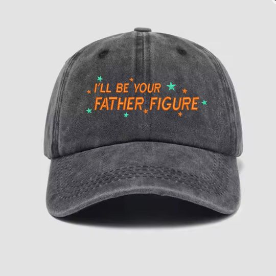 Discover Embroidered Showgirl Father Figure Retro Washed Cap, Ill Be Your Father Figure Hat, The Life Of A Showgirl Hat, TS Merch