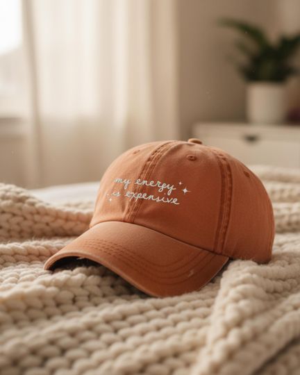 Discover Embroidered Hat ''My Energy Is Expensive'' Baseball Cap, Showgirl Hat, Gift For Fans, Album Gifts, Country Music Fan Gift