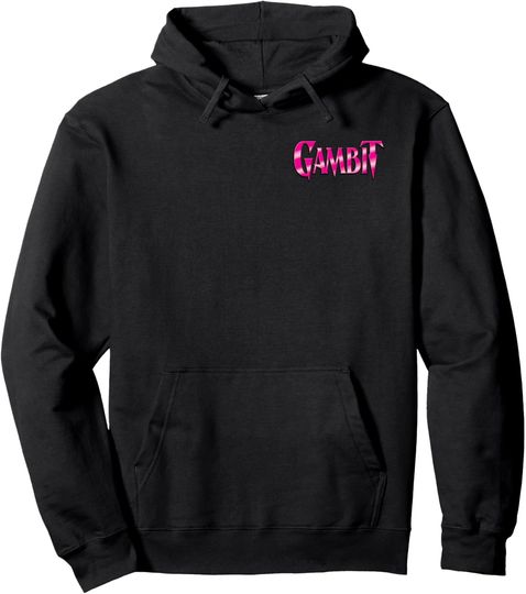 Marvel X-Men '97 Animated Series Gambit Name Logo 2-Sided Pullover Hoodie, Gift For Fan