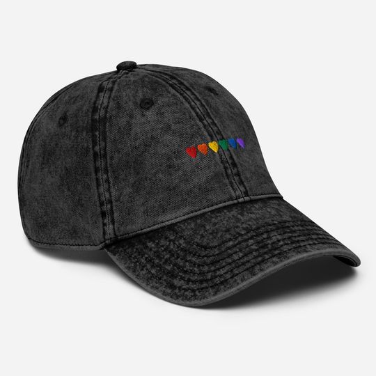 Discover Vintage Rainbow Hearts Cap (embroidered)