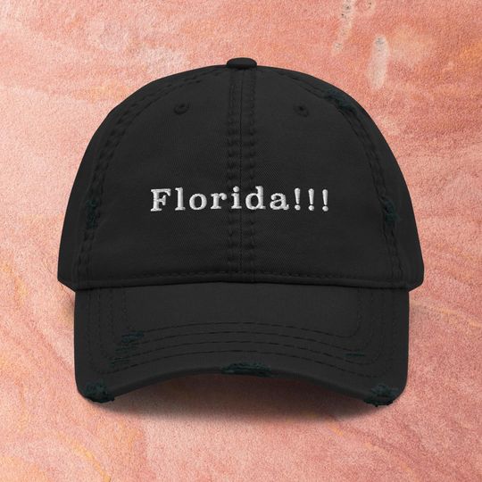 Taylorr Swifts Inspired Florida!!! Embroidered Distressed Dad Hat