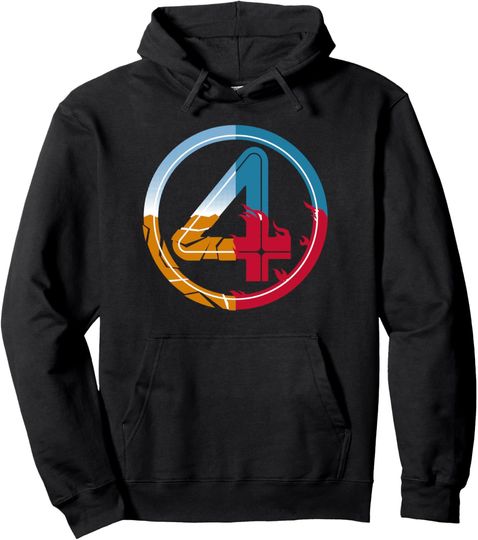 Discover Marvel The Fantastic Four: First Steps Super-Powered 4 Logo Pullover Hoodie, Gift For Fan