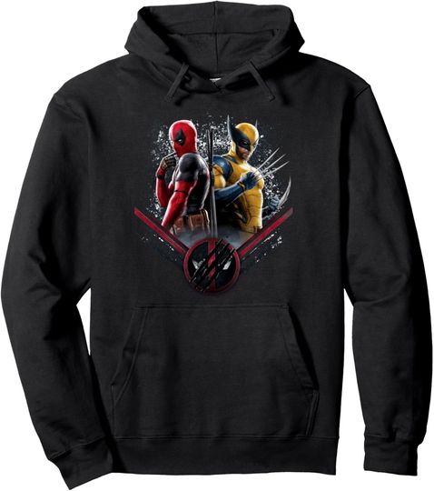 Discover Marvel Studios Deadpool & Wolverine Side-by-Side Claw Icon Pullover Hoodie, Gift For Fan