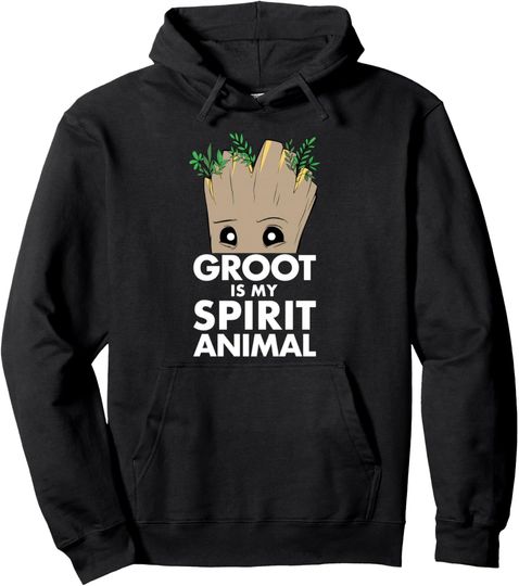 Marvel Guardians Of The Galaxy Groot Is My Spirit Animal Pullover Hoodie, Gift For Fan