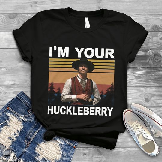 Discover Doc Holliday I'm Your Huckleberry Sunset Vintage T-Shirt - Retro Gift Tee for Fans