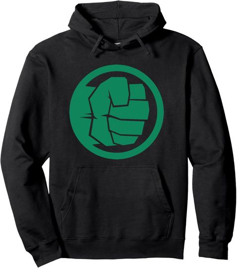 Marvel Hulk Smash Green Fist Icon Tonal Logo Graphic Hoodie Pullover Hoodie, Gift For Fan
