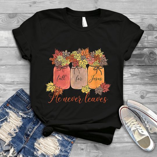 Discover Fall for Jesus Christian T-Shirt Thanksgiving Gift for Friends