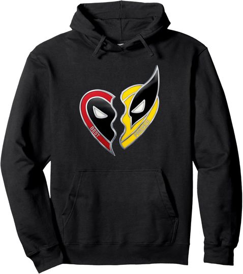 Discover Marvel Studios Deadpool & Wolverine Best Friends Heart Charm Pullover Hoodie