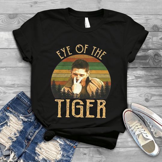 Dean Winchester Supernatural Eye of The Tiger Vintage T-Shirt