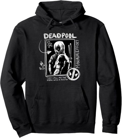 Marvel Studios Deadpool & Wolverine Maximum Effort Chalk Art Pullover Hoodie