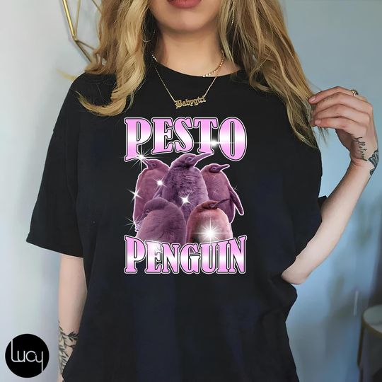 Discover Pesto The Penguin Cute Vintage T-Shirt, Cute Pesto The Penguin Tee, Penguin Lover Shirt, Giant Baby Penguin Pesto Shirt