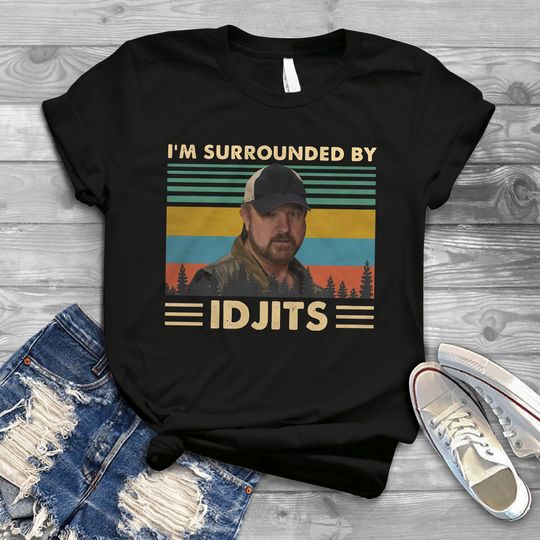 Discover Supernatural Surrounded by Idjits Vintage T-Shirt, Gift Tee for Fans