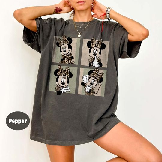 Discover Disney Safari Minnie Mouse Leopard T-Shirt for Women