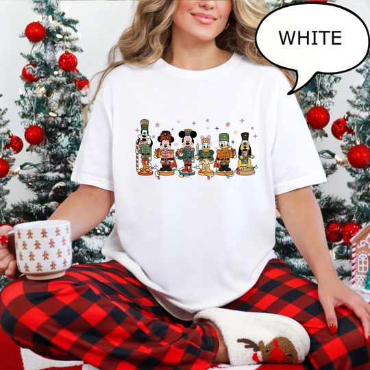 Discover Comfort Colors Disney Mickey and Friends Nutcracker T-Shirt, Disney Christmas Shirt, Christmas Party Shirt, Very Merry Christmas Shirt
