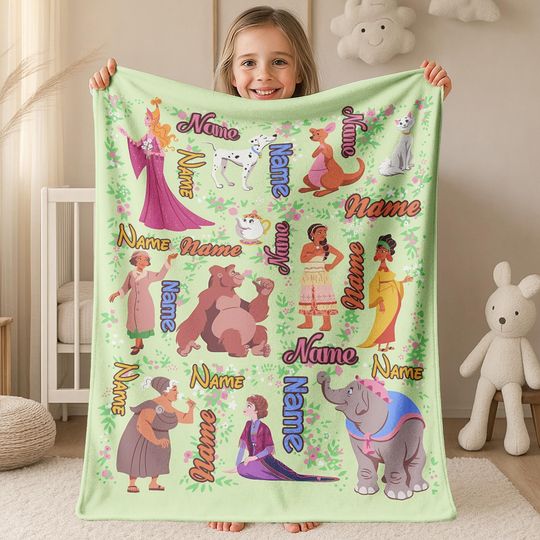 Discover Personalized Disney Encanto Blanket With Name, Bruno Isabela Mirabel Family Blanket, WDW Disney Sherpa Fleece Blanket, Bed Quilt JCJO25