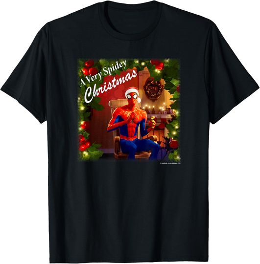 Discover Marvel Spider-Man Spidey Christmas Album Cover T-Shirt