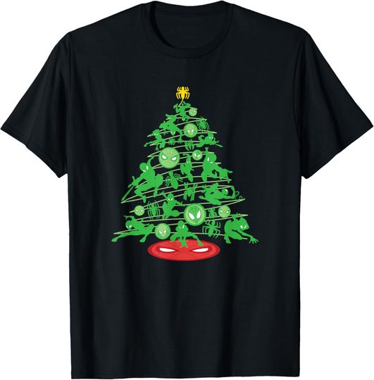 Marvel Spider-Man Christmas Tree Holiday T-Shirt