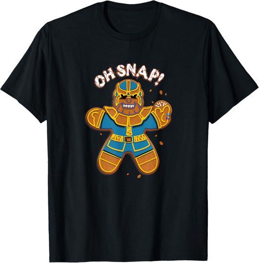 Marvel Christmas Thanos Gingerbread Oh Snap T-Shirt