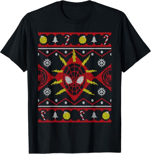 Discover Marvel Spider-Man Miles Morales Ugly Christmas Sweater T-Shirt