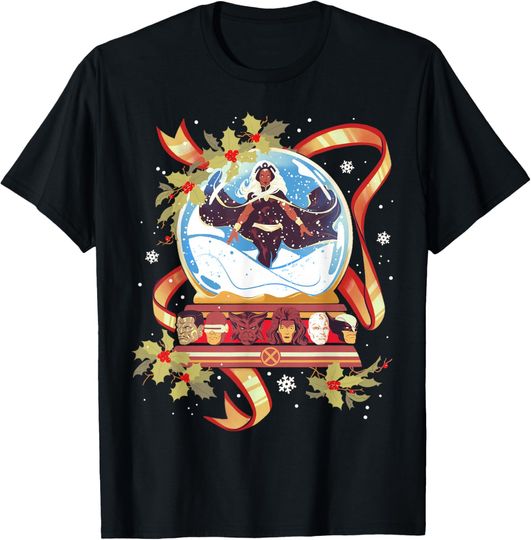Marvel Storm and the X-Men Christmas Holiday Snow Globe T-Shirt