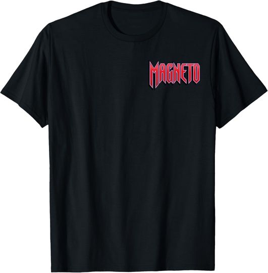 Discover Marvel X-Men ’97 Animated Series Magneto Name Logo 2-Sided T-Shirt