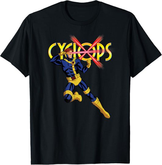 Marvel X-Men ’97 Animated Series Cyclops and Logo  T-Shirt