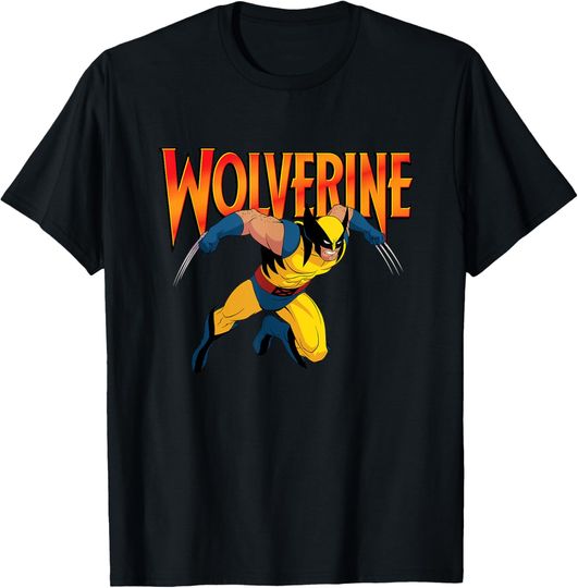 Discover Marvel X-Men ’97 Animated Series Wolverine and Logo 2-Sided T-Shirt