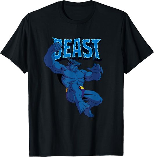 Discover Marvel X-Men ’97 Animated Series Beast and Logo 2-Sided T-Shirt