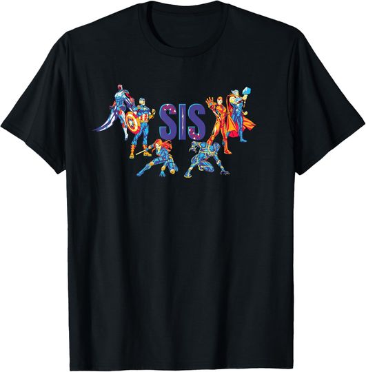Discover Marvel Super Heroes Avengers Family Vacation Trip Sis T-Shirt