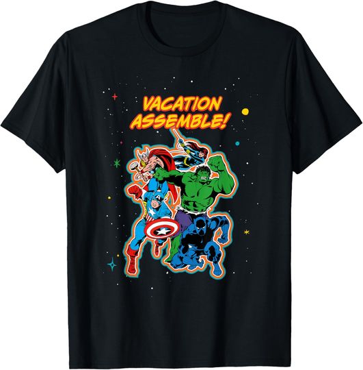 Discover Marvel Avengers Team Group Trip Matching Vacation Assemble T-Shirt